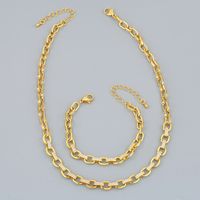 Women's Diamond Thick Chain Hip-hop  Punk Style Clavicle Chain Copper Necklace main image 1
