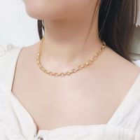 Women's Diamond Thick Chain Hip-hop  Punk Style Clavicle Chain Copper Necklace main image 6