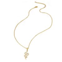 Fashion Hip-hop Style Simple Clavicle Chain Snake Pendant Necklace For Women main image 5