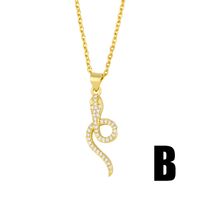 Fashion Snake Pendant Simple Diamond Niche Clavicle Copper Necklace For Women main image 4