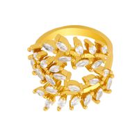 Creative Fashion Simple Inlaid Zircon Ring Leaf Branch Ring Wholesale main image 4