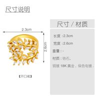 Creative Fashion Simple Inlaid Zircon Ring Leaf Branch Ring Wholesale main image 6