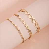 Fashion Simple Women's Love-shaped Alloy Bracelet Of 3 Sets Wholesale main image 3