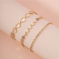Fashion Simple Women's Love-shaped Alloy Bracelet Of 3 Sets Wholesale main image 4