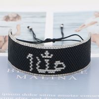 Fashion Exotic Ethnic Style Rice Beads Hand-woven Pattern Beaded Bracelet For Women main image 1