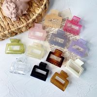 Korea Retro Caramel Color Hollow Square Hair Clip Transparent Clip Wholesale main image 3