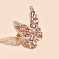 Simple Fashion Diamond Butterfly Ring Wholesale main image 4