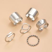 Fashionable Korean Prismatic Twist Simple Women's Ring Set Wholesale main image 4