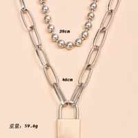 Fashion Lock Pendant New Women's Suit Alloy Necklace Wholesale main image 6