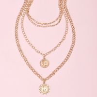 Fashion  Popular Portrait Multi-layer Chain Combination Necklace Wholesale main image 3