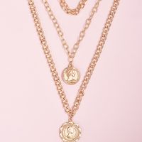 Fashion  Popular Portrait Multi-layer Chain Combination Necklace Wholesale main image 5