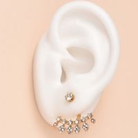 Mode Street Style Beliebte Neue Full Diamond Damen Ohrringe Großhandel main image 5
