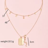 New Multi-layer Disc Snake-shaped Alloy Pendant Necklace main image 6