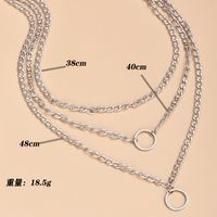 Collier De Combinaison En Alliage Pour Femmes À Chaîne Multicouche À La Mode main image 6