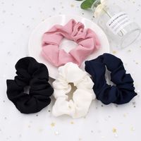 Korea Simple Solid Color Fabric Chiffon Hair Ring Ponytail Solid Color Hair Ring Wholesale main image 1