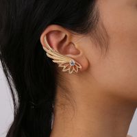 Fashion Diamond-studded Hollow Alloy Wild Wings Hot-saling Earrings For Women main image 3