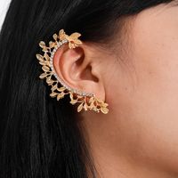 Fashion Autumn Hot-saling Diamond Simple Small Leaf Alloy Ear Clip For Women main image 1