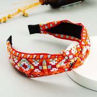 Fashion Elements Fabric Individuality Ethnic Embroidery Flower Headband Wholesale sku image 1