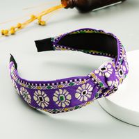 Fashion Elements Fabric Individuality Ethnic Embroidery Flower Headband Wholesale sku image 6