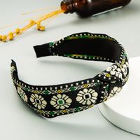 Fashion Elements Fabric Individuality Ethnic Embroidery Flower Headband Wholesale sku image 7