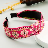 Fashion Elements Fabric Individuality Ethnic Embroidery Flower Headband Wholesale sku image 5