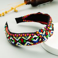 Fashion Elements Fabric Individuality Ethnic Embroidery Flower Headband Wholesale sku image 4