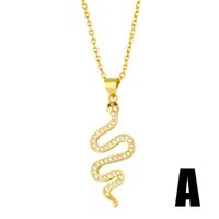 Fashion Hip-hop Style Simple Clavicle Chain Snake Pendant Necklace For Women sku image 1