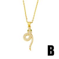Fashion Hip-hop Style Simple Clavicle Chain Snake Pendant Necklace For Women sku image 2