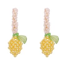 Korean Fashion Simple Lemon Pearl Earrings For Women Wholesale sku image 1