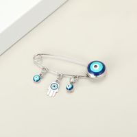 Hot Style Turkish Blue Eye Palm Pendant Badge Micro-inlaid Zircon  Wholesale sku image 2