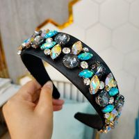 New Baroque Style Color Headwear Fabric Rhinestone Headband Wholesale sku image 6