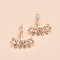 Fashion Street Style Popular New Full Diamond Women's Earrings Wholesale sku image 1