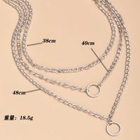 Fashion Multi-layer Chain Women's Alloy Combination Necklace sku image 1