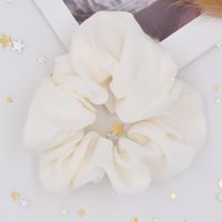 Korea Simple Solid Color Fabric Chiffon Hair Ring Ponytail Solid Color Hair Ring Wholesale sku image 1