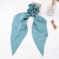 Simple Pure Color Satin Long Ribbon Hair Tie Ponytail Fabric Bow Elastic Rubber Band Head Rope Wholesale sku image 10