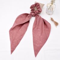 Simple Pure Color Satin Long Ribbon Hair Tie Ponytail Fabric Bow Elastic Rubber Band Head Rope Wholesale sku image 13