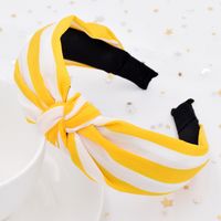 Classic Plaid Striped Korean Plaid Cross-knotted Fabric Color Matching Headband Wholesale sku image 6