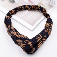 Retro Fashion Plant Leaf Cross Ancient Ladies Yoga Hair Lead Headband sku image 2