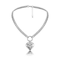 Wholesale Jewelry Fashion Heart Iron Plating Necklace sku image 1