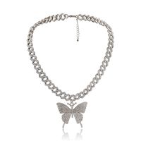 Mode Micro-incrusté Strass Mode Géométrique Simple Grand Collier En Alliage De Papillon sku image 1