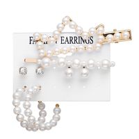 Fashion Diamond Necklace Love Tassel Earrings Set Creative Retro Simple Alloy Earrings Set Wholesale Nihaojewelry sku image 1