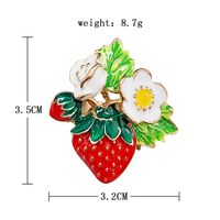 New Popular Painted Drip Enamel Fruit Strawberry Brooch All-match Brooches Wholesale main image 6