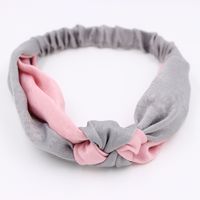 Korean  Knot Wide-brimmed Cross Retro Middle Knotted Headband Wholesale main image 5