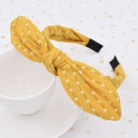 Fashion Spotted Cross  Simple Fabric Wide-sided Knotted Headband Wholesale main image 6
