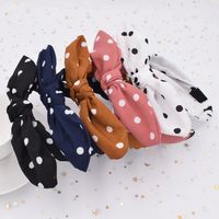Fashion Spotted Cross  Simple Fabric Wide-sided Knotted Headband Wholesale main image 3