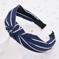 Korean New  Simple Fabric Wide-brimmed Spotted Cross Headband Wholesale main image 6