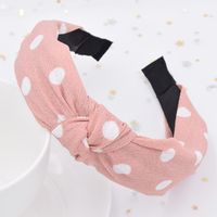 Korean New  Simple Fabric Wide-brimmed Spotted Cross Headband Wholesale main image 5