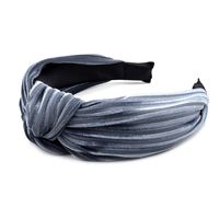 New Striped Plush Korean Fabric Wide-brimmed Headband Wholesale main image 4