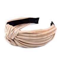 New Striped Plush Korean Fabric Wide-brimmed Headband Wholesale main image 6