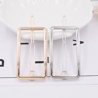 Hot Sale Geometric Metal Hairpin Side Clip Ponytail Triangle Circle Cat Hairpin Wholesale main image 3